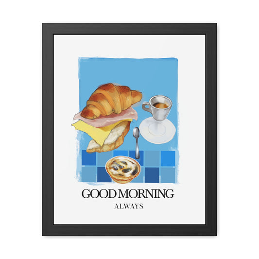 Work 04 – Breakfast | Volume I (16 × 20 Framed Illustration) – Glyphworks